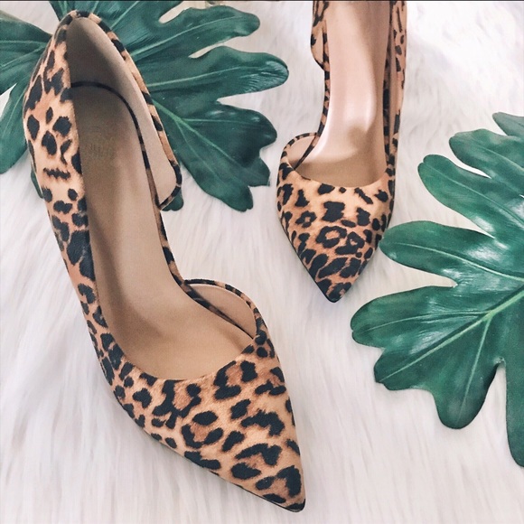 Leopard Pumps, Leopard Print D’Orsay Shoes Suede - Picture 2 of 6